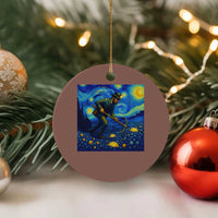 Gold Miner Starry Night Van Gogh Ceramic Ornament - Wonder Print Shop