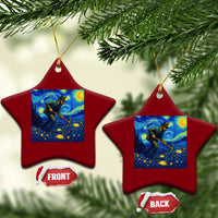 Gold Miner Starry Night Van Gogh Ceramic Ornament - Wonder Print Shop