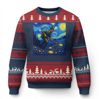 Gold Miner Starry Night Van Gogh Ugly Christmas Sweater - Wonder Print Shop