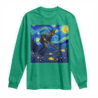 Gold Miner Starry Night Van Gogh Long Sleeve Shirt - Wonder Print Shop