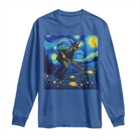 Gold Miner Starry Night Van Gogh Long Sleeve Shirt - Wonder Print Shop