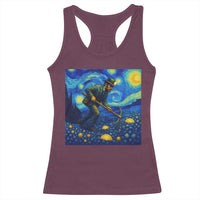 Gold Miner Starry Night Van Gogh Racerback Tank Top - Wonder Print Shop