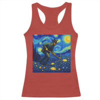 Gold Miner Starry Night Van Gogh Racerback Tank Top - Wonder Print Shop