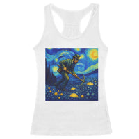 Gold Miner Starry Night Van Gogh Racerback Tank Top - Wonder Print Shop