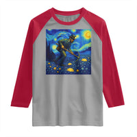 Gold Miner Starry Night Van Gogh Raglan Shirt - Wonder Print Shop