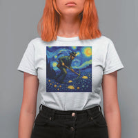 Gold Miner Starry Night Van Gogh T Shirt For Women - Wonder Print Shop