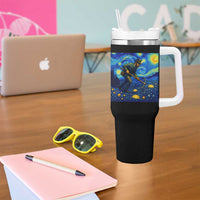 Gold Miner Starry Night Van Gogh Tumbler With Handle - Wonder Print Shop