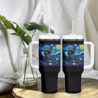 Gold Miner Starry Night Van Gogh Tumbler With Handle - Wonder Print Shop