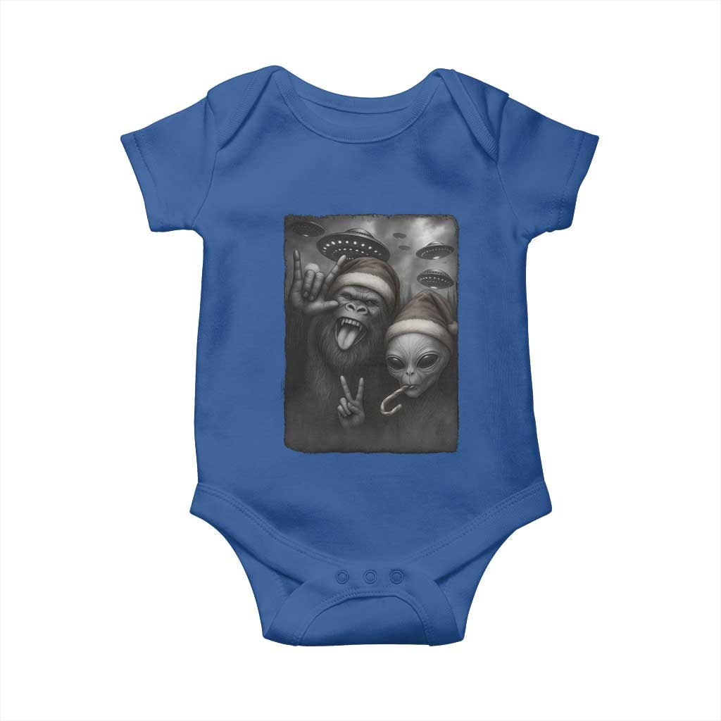 Bigfoot UFO Selife Baby Onesie Sasquatch Ailen Rock On Hand Christmas - Wonder Print Shop