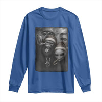 Bigfoot UFO Selife Long Sleeve Shirt Sasquatch Ailen Rock On Hand Christmas - Wonder Print Shop