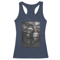 Bigfoot UFO Selife Racerback Tank Top Sasquatch Ailen Rock On Hand Christmas - Wonder Print Shop