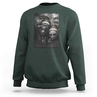 Bigfoot UFO Selife Sweatshirt Sasquatch Ailen Rock On Hand Christmas - Wonder Print Shop