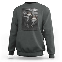 Bigfoot UFO Selife Sweatshirt Sasquatch Ailen Rock On Hand Christmas - Wonder Print Shop