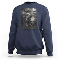Bigfoot UFO Selife Sweatshirt Sasquatch Ailen Rock On Hand Christmas - Wonder Print Shop