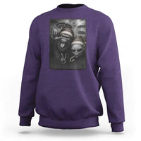 Bigfoot UFO Selife Sweatshirt Sasquatch Ailen Rock On Hand Christmas - Wonder Print Shop