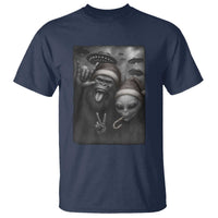Bigfoot UFO Selife T Shirt Sasquatch Ailen Rock On Hand Christmas - Wonder Print Shop