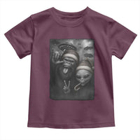 Bigfoot UFO Selife Toddler T Shirt Sasquatch Ailen Rock On Hand Christmas - Wonder Print Shop