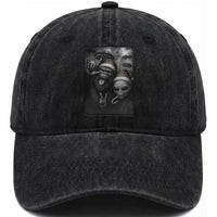 Bigfoot UFO Selife Washed Cotton Baseball Cap Sasquatch Ailen Rock On Hand Christmas
