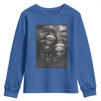 Bigfoot UFO Selife Youth Sweatshirt Sasquatch Ailen Rock On Hand Christmas - Wonder Print Shop
