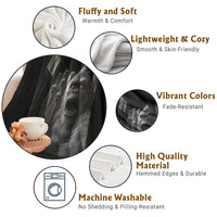 Funny Bigfoot Selfie Halloween Throw Blanket Sasquatch Ghost Haunted House - Wonder Print Shop