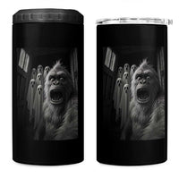 Funny Bigfoot Selfie Halloween 4 in 1 Can Cooler Tumbler Sasquatch Ghost Haunted House - Wonder Print Shop