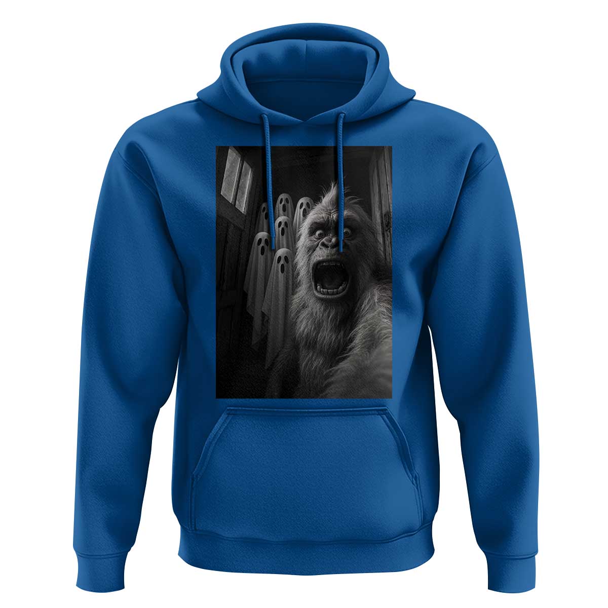 Funny Bigfoot Selfie Halloween Hoodie Sasquatch Ghost Haunted House - Wonder Print Shop