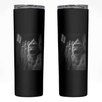 Funny Bigfoot Selfie Halloween Skinny Tumbler Sasquatch Ghost Haunted House - Wonder Print Shop