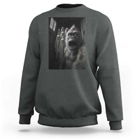 Funny Bigfoot Selfie Halloween Sweatshirt Sasquatch Ghost Haunted House - Wonder Print Shop