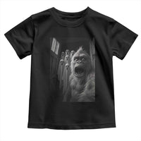 Funny Bigfoot Selfie Halloween Toddler T Shirt Sasquatch Ghost Haunted House - Wonder Print Shop