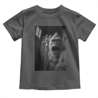 Funny Bigfoot Selfie Halloween Toddler T Shirt Sasquatch Ghost Haunted House - Wonder Print Shop