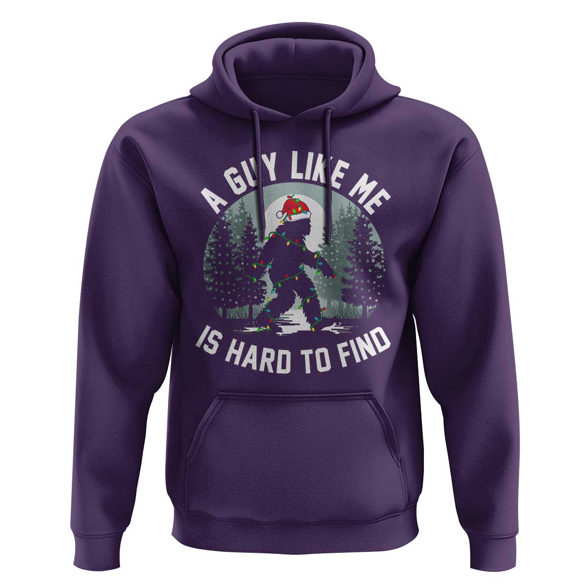 Funny Bigfoot Christmas Hoodie A Guy Like Me Is Hard To Find - Wonder Print Shop