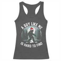Funny Bigfoot Christmas Racerback Tank Top A Guy Like Me Is Hard To Find - Wonder Print Shop