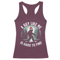 Funny Bigfoot Christmas Racerback Tank Top A Guy Like Me Is Hard To Find - Wonder Print Shop