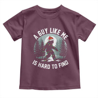 Funny Bigfoot Christmas Toddler T Shirt A Guy Like Me Is Hard To Find - Wonder Print Shop