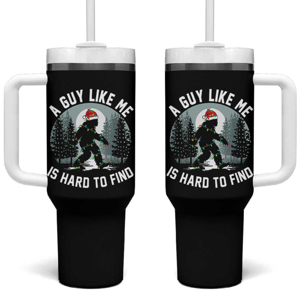 Funny Bigfoot Christmas Tumbler With Handle A Guy Like Me Is Hard To Find - Wonder Print Shop