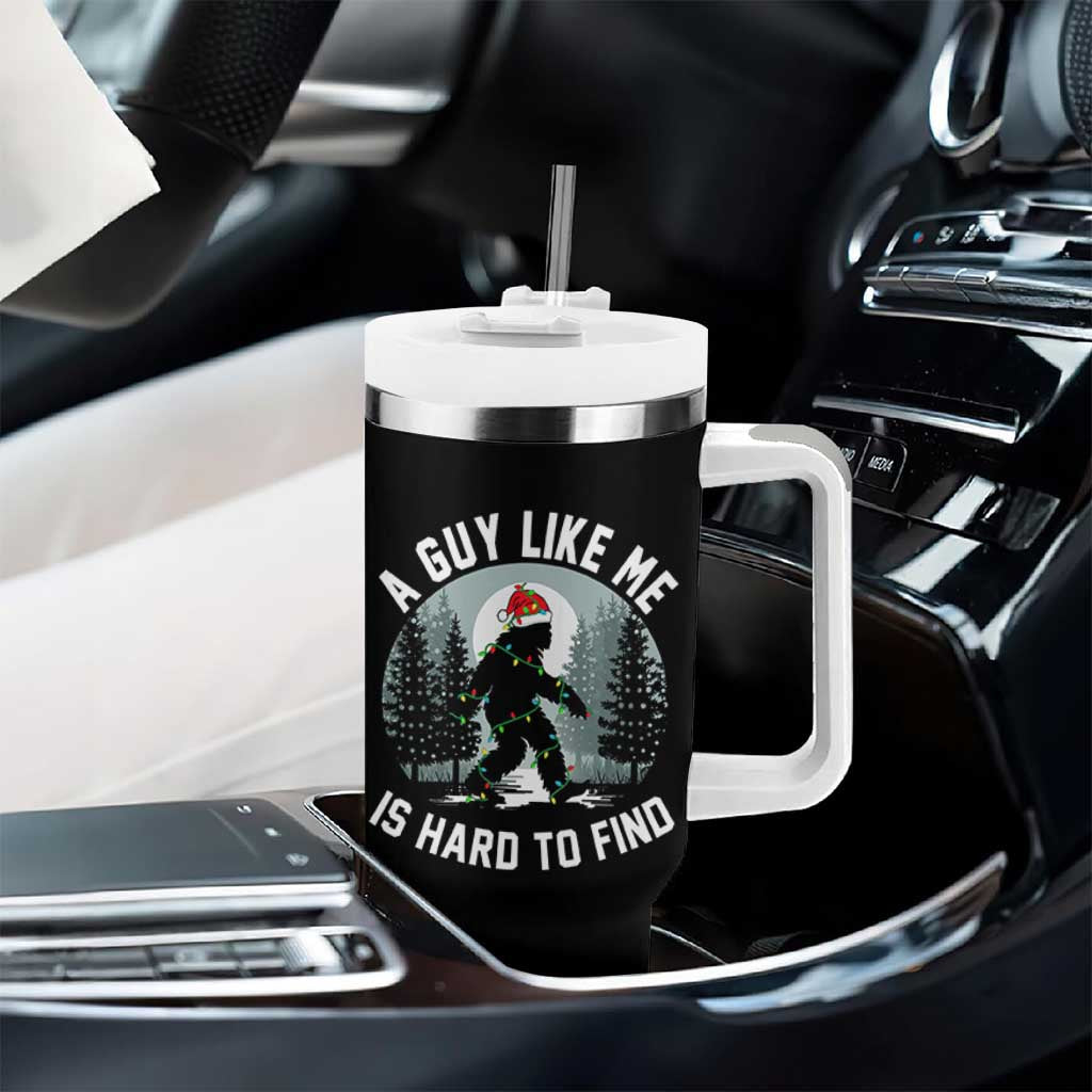 Funny Bigfoot Christmas Tumbler With Handle A Guy Like Me Is Hard To Find - Wonder Print Shop
