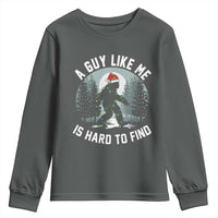 Funny Bigfoot Christmas Youth Sweatshirt A Guy Like Me Is Hard To Find - Wonder Print Shop