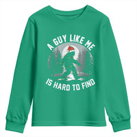 Funny Bigfoot Christmas Youth Sweatshirt A Guy Like Me Is Hard To Find - Wonder Print Shop