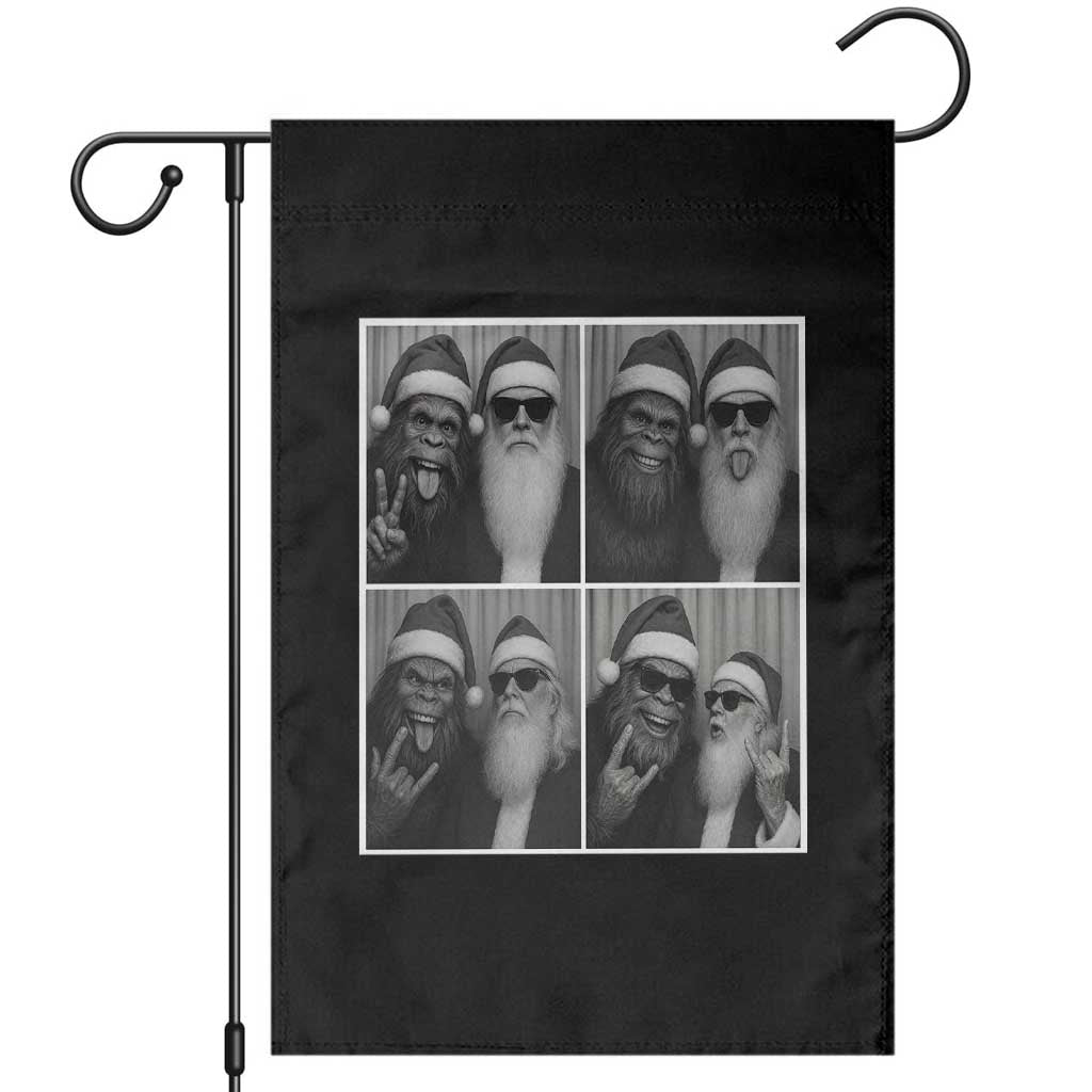 Funny Bigfoot Photobooth Christmas Garden Flag Sasquatch Santa Claus Xmas - Wonder Print Shop