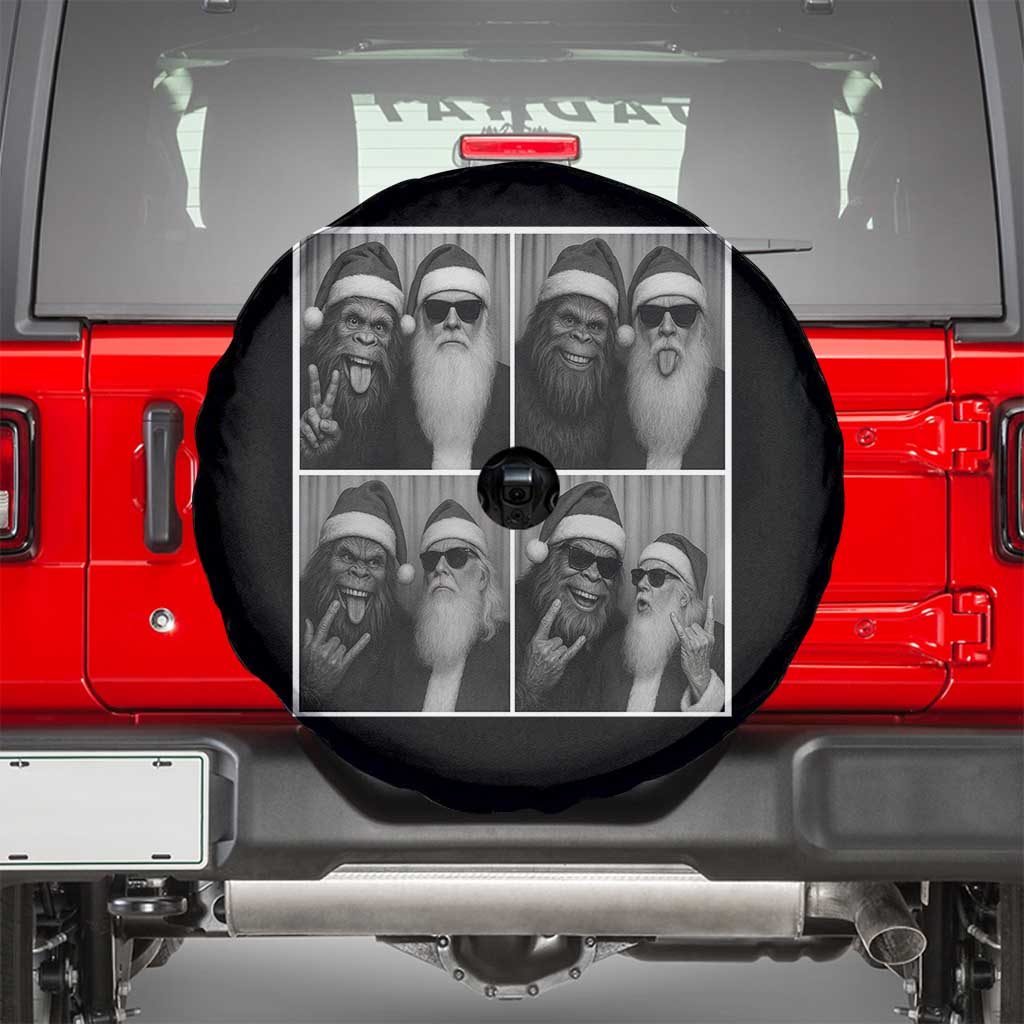 Funny Bigfoot Photobooth Christmas Spare Tire Cover Sasquatch Santa Claus Xmas - Wonder Print Shop