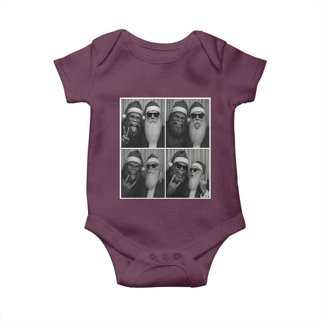 Funny Bigfoot Photobooth Christmas Baby Onesie Sasquatch Santa Claus Xmas - Wonder Print Shop
