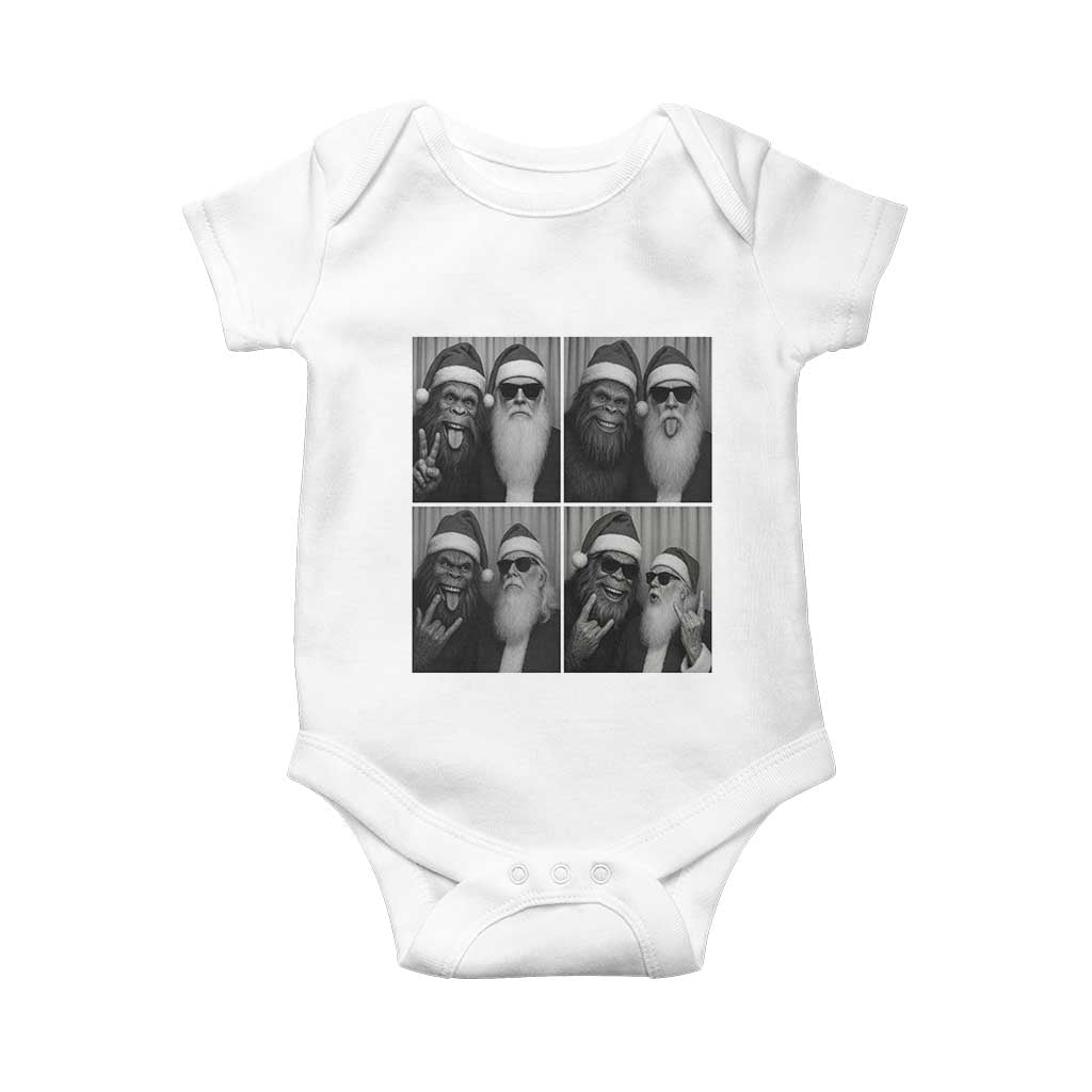 Funny Bigfoot Photobooth Christmas Baby Onesie Sasquatch Santa Claus Xmas - Wonder Print Shop
