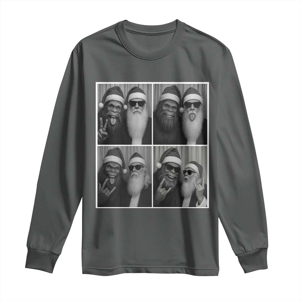 Funny Bigfoot Photobooth Christmas Long Sleeve Shirt Sasquatch Santa Claus Xmas - Wonder Print Shop