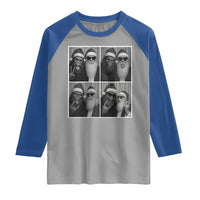 Funny Bigfoot Photobooth Christmas Raglan Shirt Sasquatch Santa Claus Xmas - Wonder Print Shop