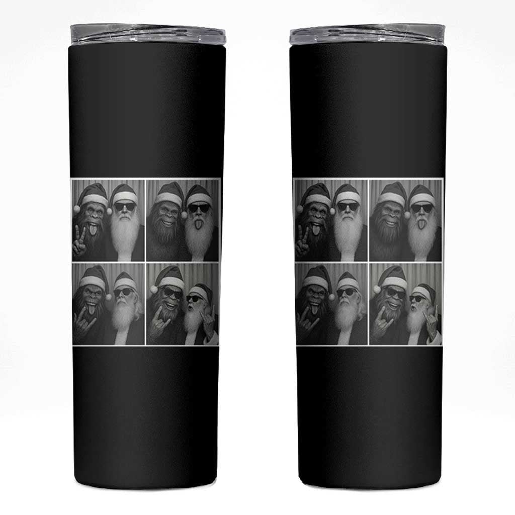 Funny Bigfoot Photobooth Christmas Skinny Tumbler Sasquatch Santa Claus Xmas - Wonder Print Shop