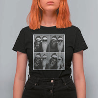 Funny Bigfoot Photobooth Christmas T Shirt For Women Sasquatch Santa Claus Xmas - Wonder Print Shop