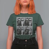 Funny Bigfoot Photobooth Christmas T Shirt For Women Sasquatch Santa Claus Xmas - Wonder Print Shop