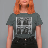 Funny Bigfoot Photobooth Christmas T Shirt For Women Sasquatch Santa Claus Xmas - Wonder Print Shop