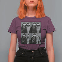 Funny Bigfoot Photobooth Christmas T Shirt For Women Sasquatch Santa Claus Xmas - Wonder Print Shop