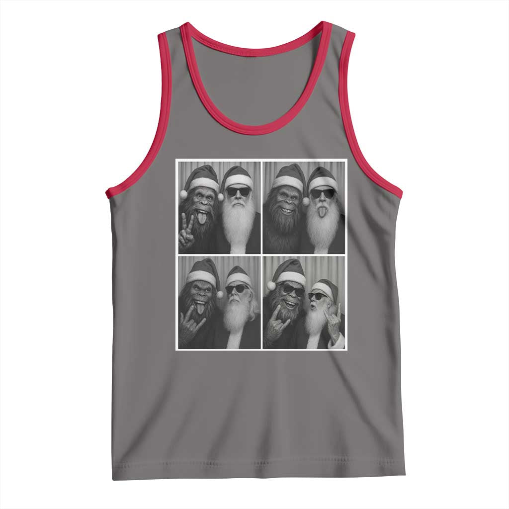 Funny Bigfoot Photobooth Christmas Tank Top Sasquatch Santa Claus Xmas - Wonder Print Shop
